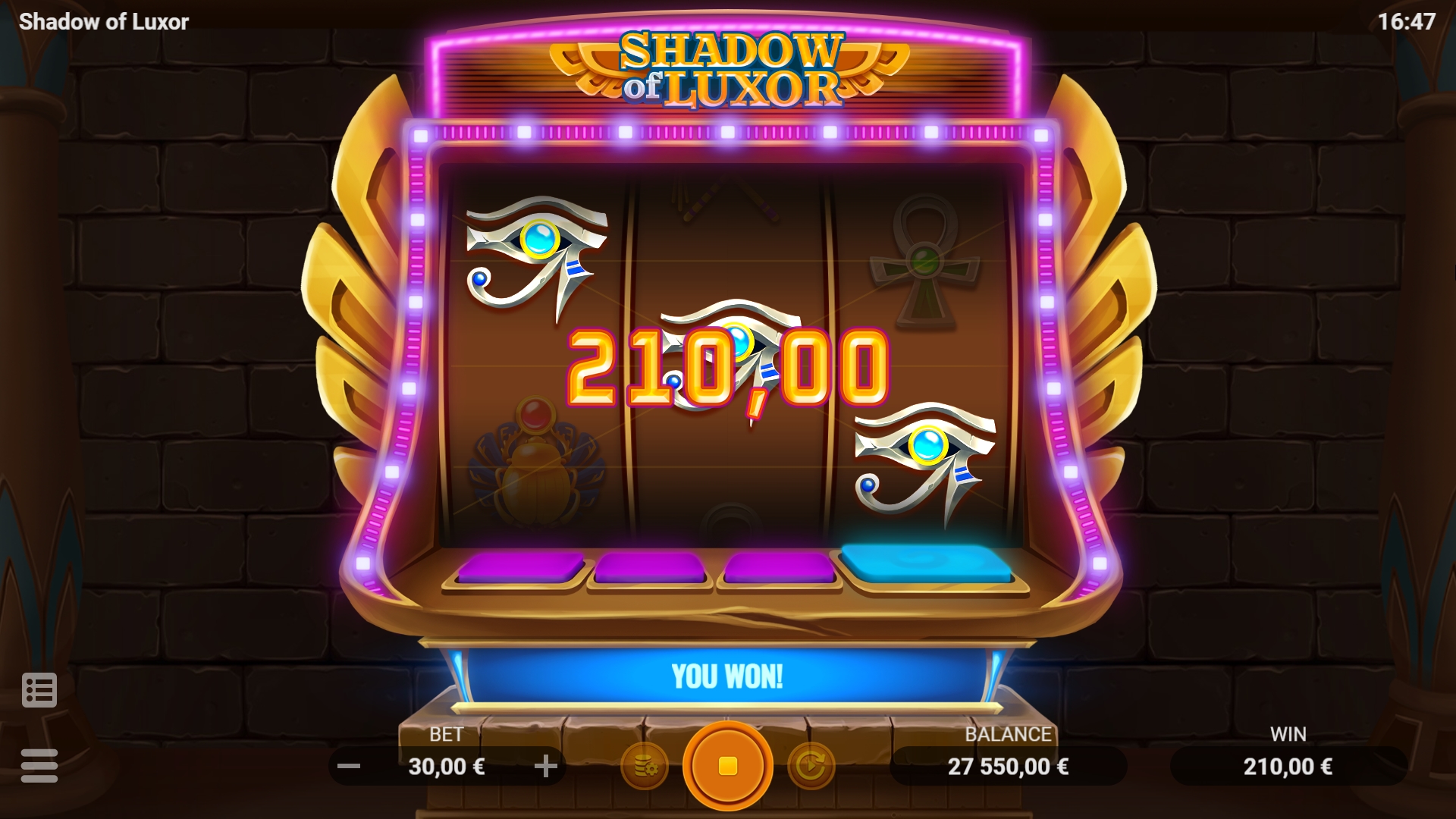 SHADOW OF LUXOR EVOPLAY pgslot168 vip