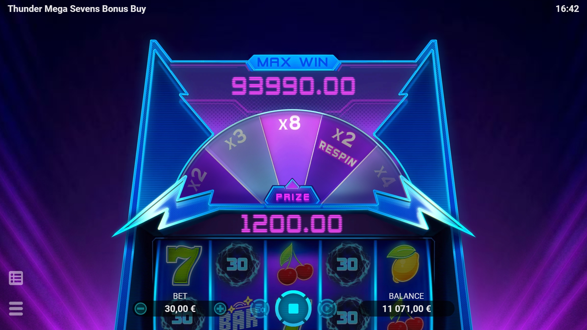 THUNDER MEGA SEVENS BONUS BUY EVOPLAY pgslot168 vip