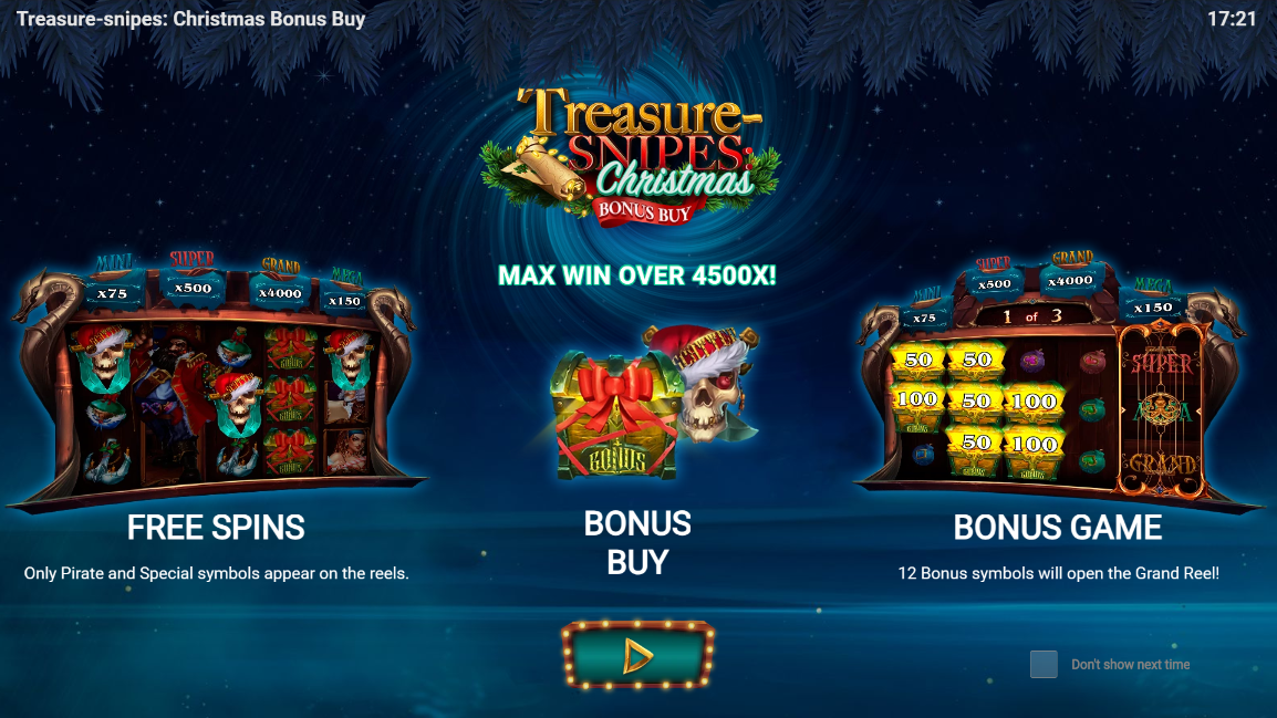 TREASURE-SNIPES CHRISTMAS BONUS BUY evoplay เครดิตฟรี pgslot168 vip