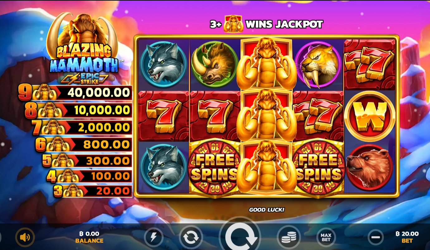 Blazing Mammoth Microgaming pgslot 168 vip ฟรีเครดิต