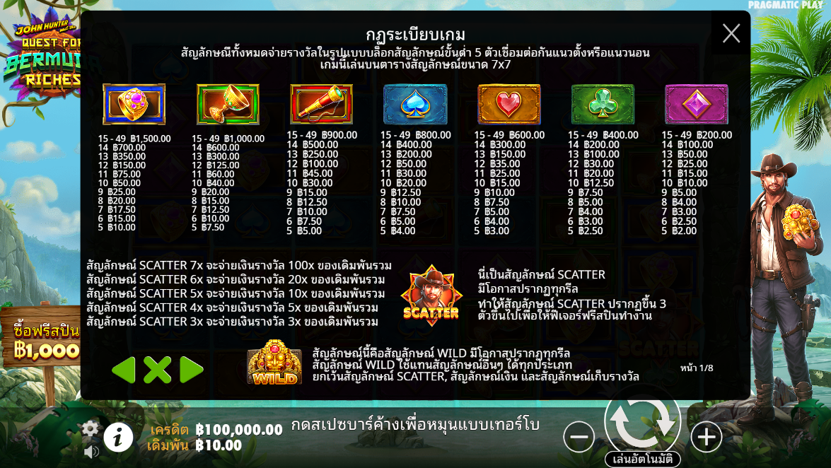 John Hunter and the Quest for Bermuda Riches Pragmatic Play Pgslot 168 vip ทางเข้า