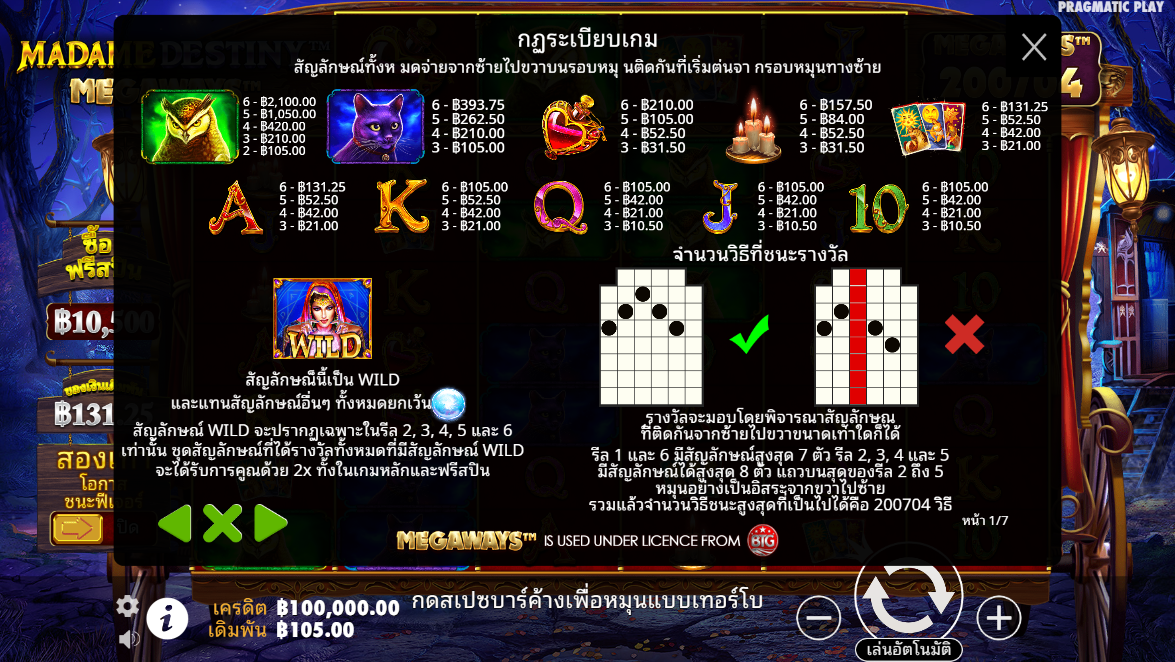 Madame Destiny Megaways Pragmatic Play Pgslot 168 vip ทางเข้า