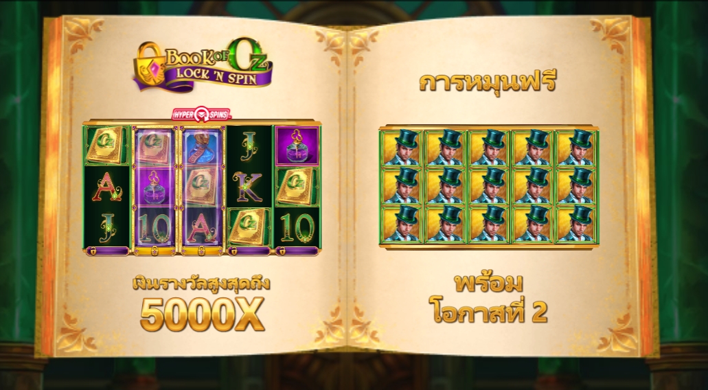 The Book of Oz Lock 'N Spin Microgaming pgslot 168 vip ฟรีเครดิต