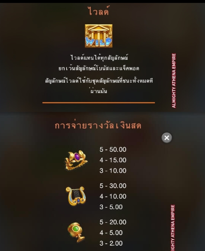 Almighty Athena Empire Microgaming pgslot168 vip เครดิตฟรี