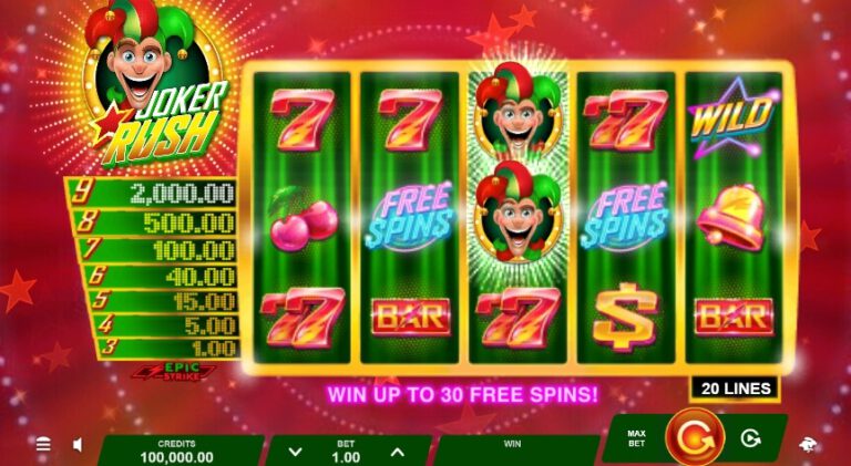 Joker Rush Microgaming pgslot168 vip ทดลองเล่น