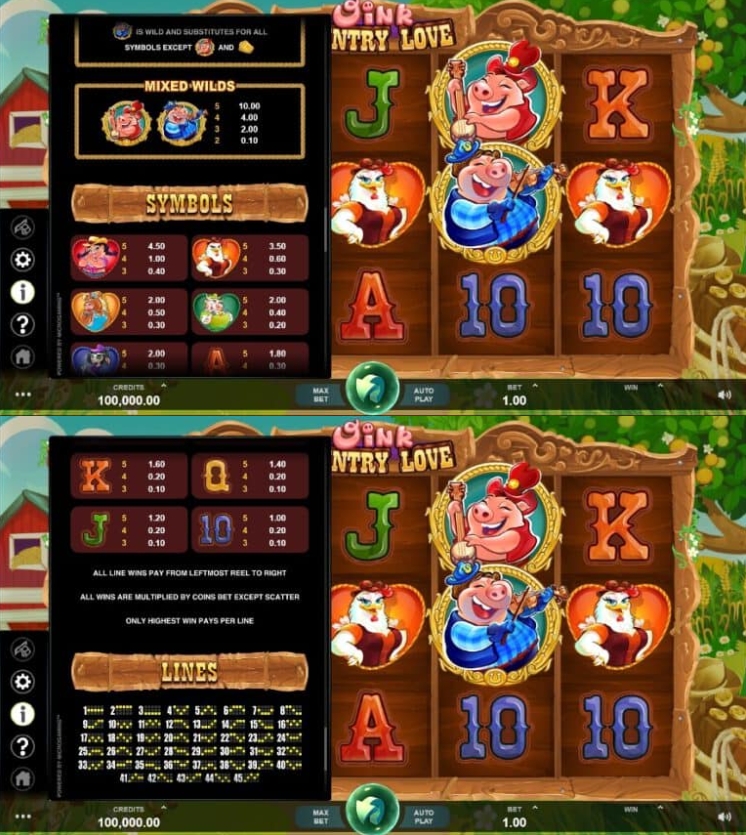 Oink Country Love Microgaming pgslot168 vip เว็บตรง