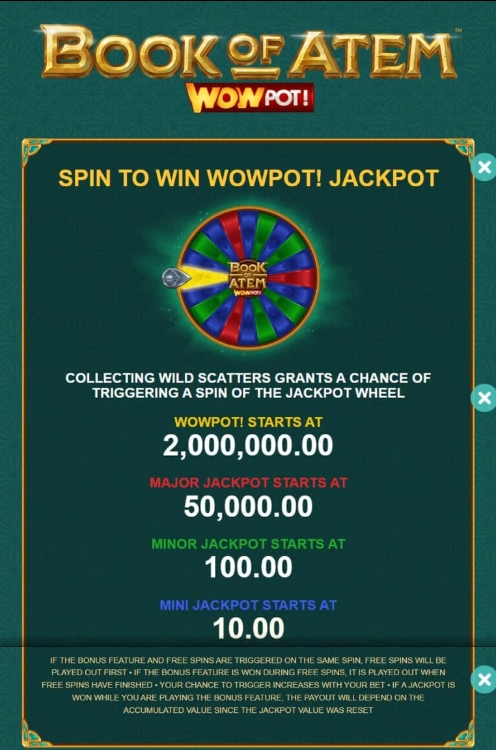 Book of Atem WowPot Microgaming pgslot168 vip เครดิตฟรี