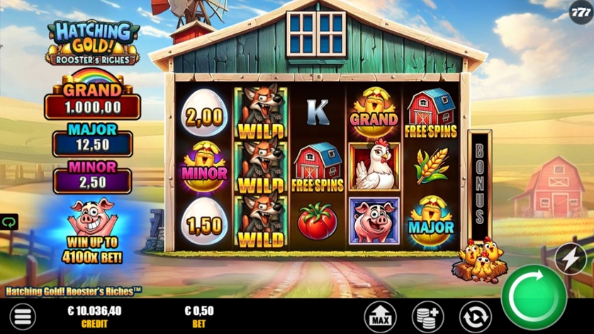 Hatching Gold! Roosters Riches Microgaming pgslot168 vip ทดลองเล่น