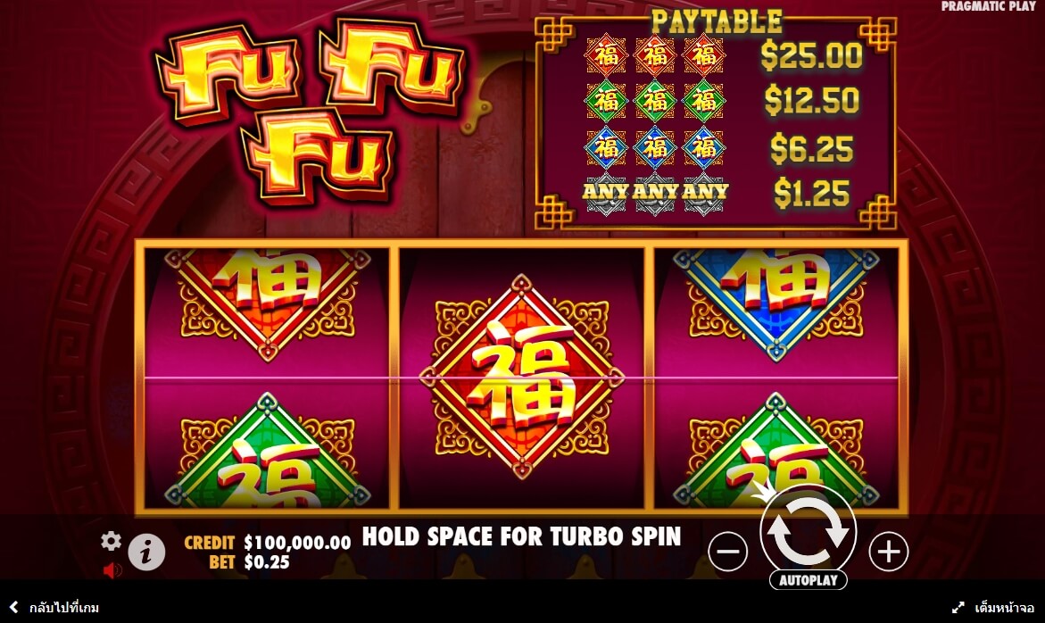 Fu Fu Fu Pragmatic Play pgslot168 vip ทดลองเล่น