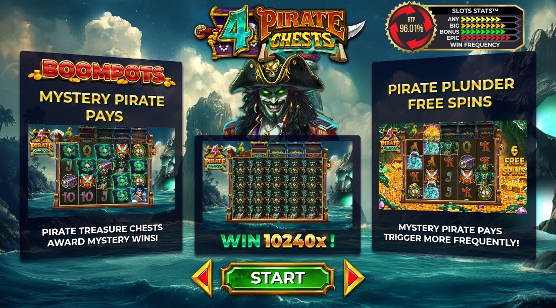 4 Pirate Chests Relax Gaming pgslot168 vip เครดิตฟรี