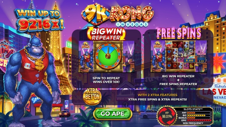 9k Kong in Vegas Relax Gaming pgslot168 vip เครดิตฟรี