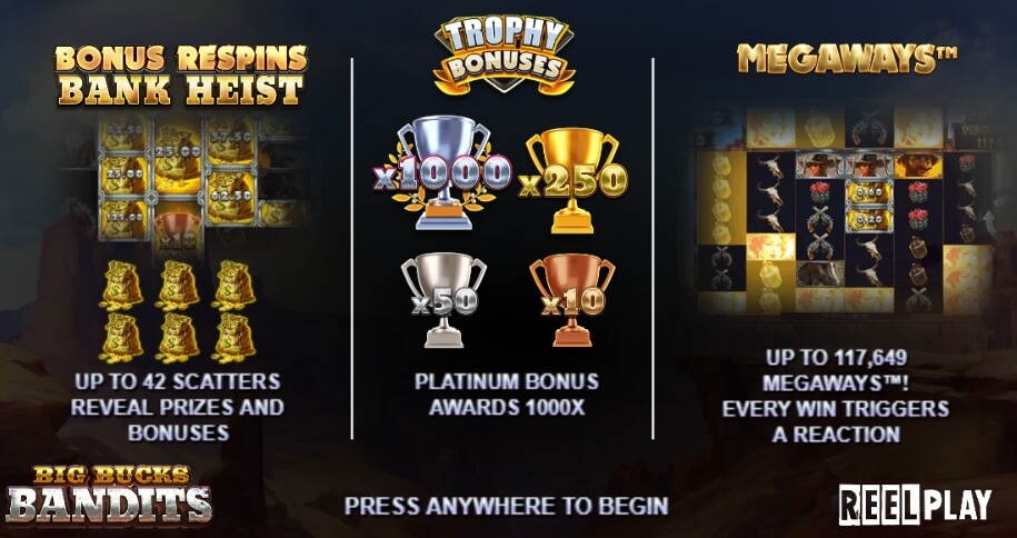 Big Bucks Bandits Megaways Relax Gaming pgslot168 vip เครดิตฟรี