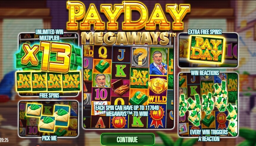 Payday Megaways Relax Gaming pgslot168 vip เครดิตฟรี
