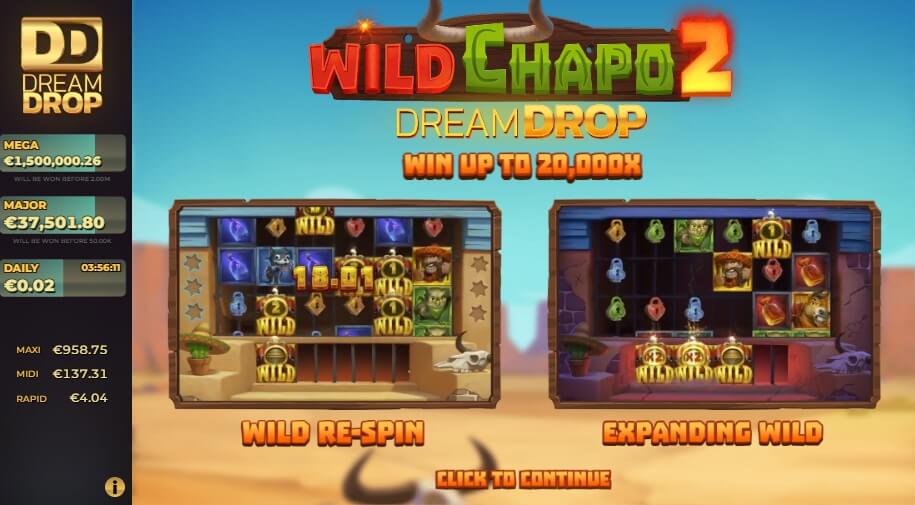 Wild Chapo 2 Dream Drop Relax Gaming pgslot168 vip เครดิตฟรี
